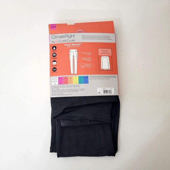 Climate Right by Cuddl Duds Long Sleeve Crew and Plush Warmth Leggings, New - Picture 4 of 7